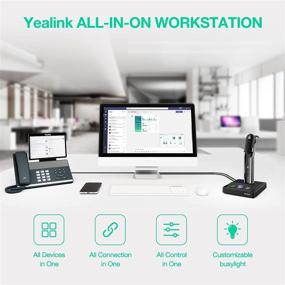 img 3 attached to 🎧 Yealink WH63 Wireless Headset with Microphone for PC Laptop, Teams Certified, Office IP VoIP Phones, Noise Canceling Mic, Single Ear Headset, Charge Stand for UC Communication