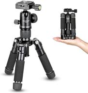 📷 koolehaoda portable mini tripod with ball head and bag - 20 inch / 51cm height, aluminum alloy, dslr camera and video camcorder compatible, load capacity up to 11lbs / 5kg - (black) logo