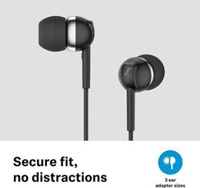 img 1 attached to Sennheiser CX 80S In-Ear Headphones with One-Button Smart Remote - Black: A Powerful Sound Experience