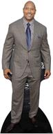🌟 star cutouts dwayne johnson suit cardboard stand-up - 77" x 31" life-size celebrity stand-in logo