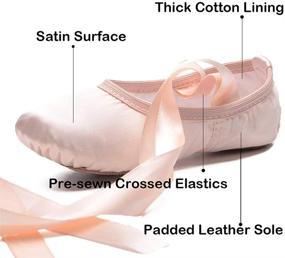 img 2 attached to 👧 Ruqiji Toddler Ballet Shoes: Athletic Slippers for Girls' Footwear