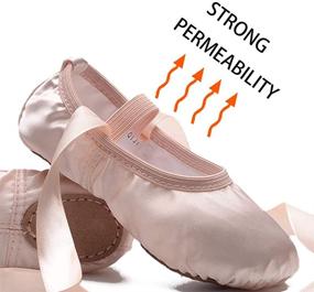 img 1 attached to 👧 Ruqiji Toddler Ballet Shoes: Athletic Slippers for Girls' Footwear