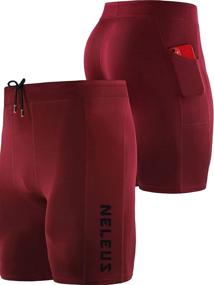 img 1 attached to Neleus Running Compression Shorts Pockets Sports & Fitness and Cycling