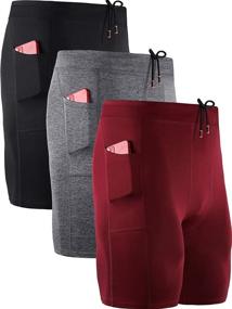 img 4 attached to Neleus Running Compression Shorts Pockets Sports & Fitness and Cycling