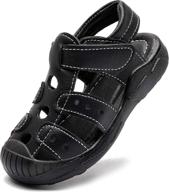 👦 hobibear black 019 toddler boys' sandals - outdoor shoes logo