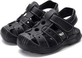 img 3 attached to 👦 Hobibear Black 019 Toddler Boys' Sandals - Outdoor Shoes