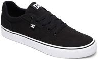 dc men's black rowlan skate shoes логотип