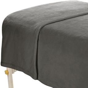 img 2 attached to ForPro Microfiber Plush Massage Blanket: Cool Grey, Lightweight, 100% Microfiber - Ideal for Massage Tables, Beds, Sofas (60” W x 90” L)