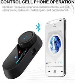 img 1 attached to 🎧 Водонепроницаемый Bluetooth-интерком FreedConn TCOM-VB Мотоциклетная коммуникационная система - 2 шт., 800 М динамик