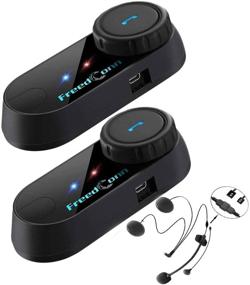 img 4 attached to 🎧 Водонепроницаемый Bluetooth-интерком FreedConn TCOM-VB Мотоциклетная коммуникационная система - 2 шт., 800 М динамик