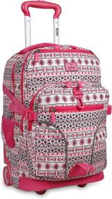 img 4 attached to 🎒 J World New York Lunar Laptop Rolling Backpack Review: Skandi Pink, 19.5'' - Top-Rated Travel Gear with Style