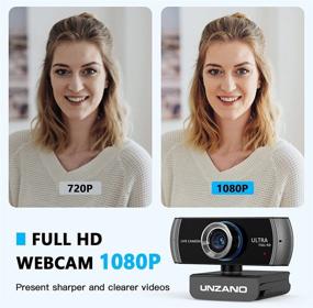 img 3 attached to 🎥 Unzano Full HD 1080P Webcam with Microphone, Wide Angle USB Computer Camera for Desktop Laptop PC Mac, Video Conferencing, Skype, YouTube – Streaming Camera with Facial-Enhancement Tech