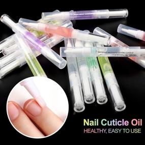 img 1 attached to 💅 10-Piece Cuticle Oil Pen Bulk Set for Nail Polish Repair - Nail Nourishment with Vitamins to Moisturize and Nourish Skin - Cuticle & Nail Care with 10 Flavors