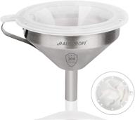 🧪 hausprofi 13cm stainless steel funnel with 200 mesh food filter strainer - ideal for transferring liquids, oil, making jam and more! logo