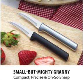 img 1 attached to 🔪 Rada Cutlery Granny Paring Knife, W200/2: Black Handle, Pack of 2