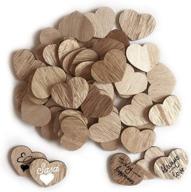 📚 pack of 50 pcs y&k homish wooden hearts guest book blank wood sign for diy party decorations in brown logo