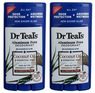 🥥 dr teal's coconut oil aluminum-free deodorant - pack of 2, 2.65 oz ea. (paraben & phthalate-free) logo