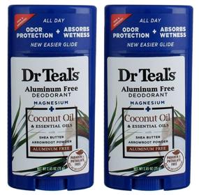 img 2 attached to 🥥 Dr Teal's Coconut Oil Aluminum-Free Deodorant - Pack of 2, 2.65 oz ea. (Paraben & Phthalate-Free)