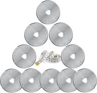 rotary cutter blades 45mm - 10 pack (silver) - replacement blades for fiskars, olfa, martelli, dremel, truecut - refill for fabric cutting in quilting, scrapbooking, sewing, arts & crafts - sks-7 blade by dafa logo