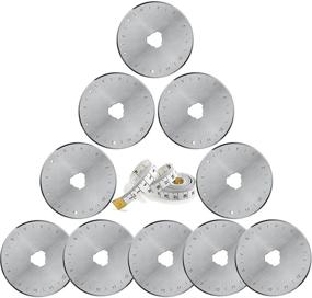 img 4 attached to Rotary Cutter Blades 45mm - 10 Pack (Silver) - Replacement Blades for Fiskars, OLFA, Martelli, Dremel, Truecut - Refill for Fabric Cutting in Quilting, Scrapbooking, Sewing, Arts & Crafts - SKS-7 Blade by DAFA