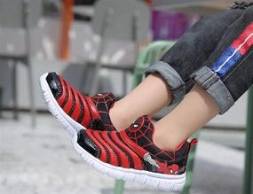 img 2 attached to 🚀 Spider-Man Running Sneakers Caterpillar for Boys by WZHKIDS: Boost Your Child's Style and Performance!