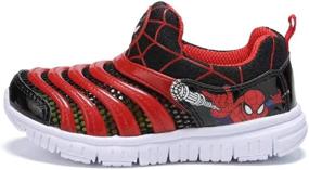 img 4 attached to 🚀 Spider-Man Running Sneakers Caterpillar for Boys by WZHKIDS: Boost Your Child's Style and Performance!