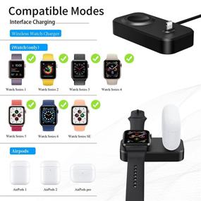 img 2 attached to 🔌 Алюздозо 2 в 1 Стенд-зарядка для Apple Watch и Airpods Pro/2/1 - Совместим с Apple Watch Series 6/SE/5/4/3/2/1 (44мм, 42мм, 40мм, 38мм)