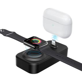 img 4 attached to 🔌 Алюздозо 2 в 1 Стенд-зарядка для Apple Watch и Airpods Pro/2/1 - Совместим с Apple Watch Series 6/SE/5/4/3/2/1 (44мм, 42мм, 40мм, 38мм)