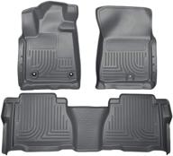 🚙 легкие на ногу полиуретановые коврики husky liners 99592 для пола toyota tundra weatherbeater - серый логотип