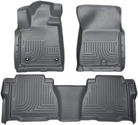 img 4 attached to 🚙 Легкие на ногу полиуретановые коврики Husky Liners 99592 для пола Toyota Tundra Weatherbeater - Серый