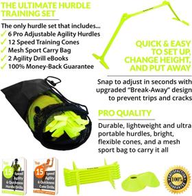 img 3 attached to 🏋️ Pro Adjustable Hurdles and Cone Set – Enhance Speed and Agility Training with 6 Height Options – Ideal for Soccer, Sports, Plyometric Workouts – Includes Carry Bag & 2 Agility Drills eBooks