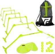 🏋️ pro adjustable hurdles and cone set – enhance speed and agility training with 6 height options – ideal for soccer, sports, plyometric workouts – includes carry bag & 2 agility drills ebooks логотип