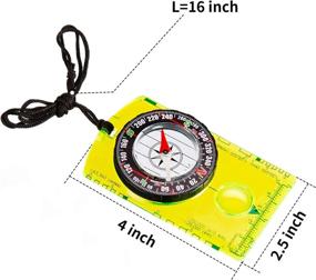 img 3 attached to 🧭 BBTO 9-Piece Waterproof Orienteering Compass Set: Ideal for Hiking, Backpacking, Camping, Map Reading, and Outdoor Activities for Boy Scout Kids, Women - Includes Map Ruler Compass