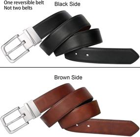 img 2 attached to Lavemi Reversible Italian Cowhide Leather Men's Accessories and Belts