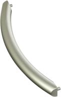 🔥 qualtex silver oven door handle for samsung microwaves - compatible with me16k3000as, smh1611se, smh1713s de94-02409c (12-1/8'', medium) logo