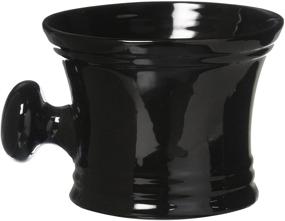 img 3 attached to Latherwhip Shaving Soap Bowl - Shave Mug with Handle for Shave Cream & Soap, High-Quality Black Ceramic
