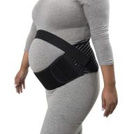 houseables belly band pregnancy support: size large abdominal binder, black elastic waist, breathable material for lightweight pelvic pain relief, prenatal back brace, and tummy bump sling логотип