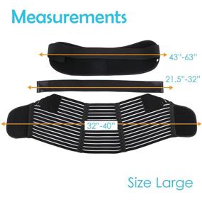 img 3 attached to Houseables Belly Band Pregnancy Support: Size Large Abdominal Binder, Black Elastic Waist, Breathable Material for Lightweight Pelvic Pain Relief, Prenatal Back Brace, and Tummy Bump Sling