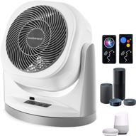 🌬️ smart wifi air circulator fan with voice control – alexa, google, siri compatible | oscillating fan for rooms, bedrooms, and home | quiet electric rotating table desk fan | 2.4g wifi only (no 5g wifi) logo