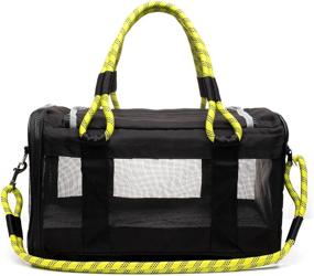 img 4 attached to 🐾 ROVERLUND Airline Compliant Pet Carrier: Stylish, Durable Bag & Car Seat for Travel. Includes Bonus Leash. Two Sizes to Accommodate Most Pets up to 20lbs.