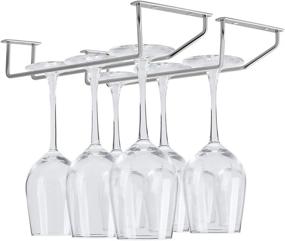 img 4 attached to 🍷 DEFWAY Under Cabinet Stemware Rack - Wine Glass Holder Metal Organizer for Bar Kitchen Storage