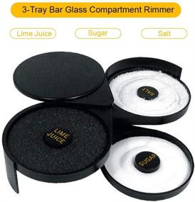 img 1 attached to 🍹 Hotorda 3-Tier Bar Glass Rimmer - Bartender Tool with Sponge, 3-Tray Black Plastic Glass Rimming for Cocktails, Margaritas, Bloody Marys, and Gimlets