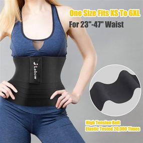 img 3 attached to 👗 Plus Size Waist Trainer Belly Wrap for Women - 13ft High Compression Stomach Belt, Body Slimming Tummy Shaper for Postpartum Recovery, Weight Loss Shapewear Band for Workout, Sweat, Daily Activities