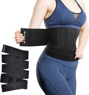 👗 plus size waist trainer belly wrap for women - 13ft high compression stomach belt, body slimming tummy shaper for postpartum recovery, weight loss shapewear band for workout, sweat, daily activities logo