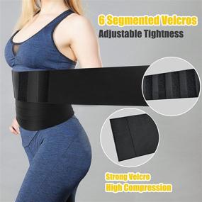 img 1 attached to 👗 Plus Size Waist Trainer Belly Wrap for Women - 13ft High Compression Stomach Belt, Body Slimming Tummy Shaper for Postpartum Recovery, Weight Loss Shapewear Band for Workout, Sweat, Daily Activities