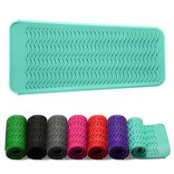 zaxop mintgreen silicone mat pouch: resistant heat protection for flat iron, curling iron, and hot hair tools logo