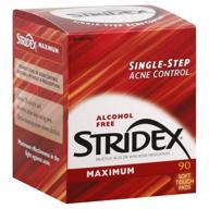 🌟 stridex daily care acne pads maximum strength: 90 ct - proven results for clear skin logo