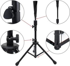 img 3 attached to Premium Tripod Baseball and Softball Batting Tee, Weighted Stand with Rubber Tee, Portable Training Tool for Hitting Practice and Travel