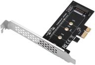 карта расширения контроллера хоста mzhou nvme m.2 ssd до pci-e x1 - поддерживает m2 ngff pci-e 3.0/2.0/1.0, nvme/ahci, m-key, 2280/2260/2242/2230 твердотельные накопители с низким профилем. логотип