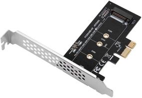 img 4 attached to Карта расширения контроллера хоста MZHOU NVME M.2 SSD до PCI-e x1 - поддерживает M2 NGFF PCI-e 3.0/2.0/1.0, NVME/AHCI, M-Key, 2280/2260/2242/2230 твердотельные накопители с низким профилем.